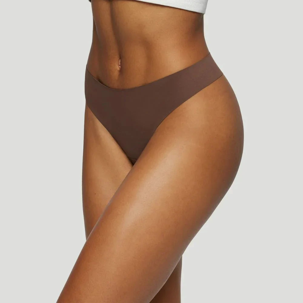 Mid-rise brown thong (Pack of 3)