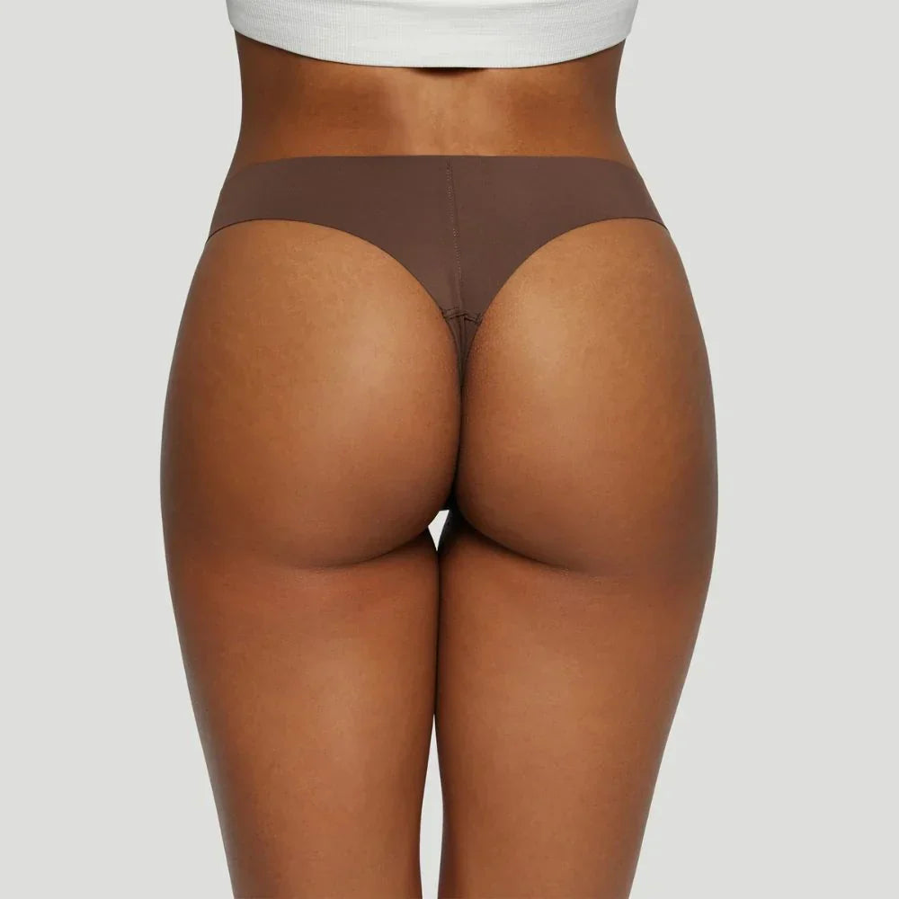 Mid-rise brown thong (Pack of 3)