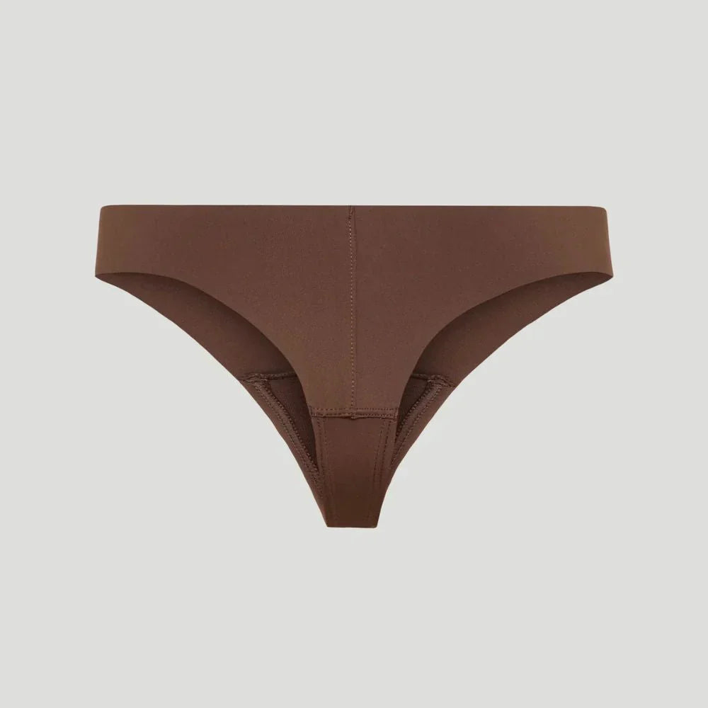 Mid-rise brown thong (Pack of 3)