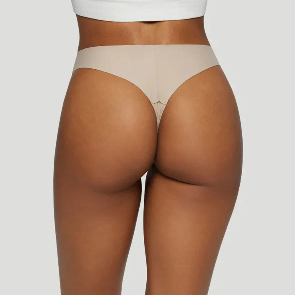 Nude mi-haute taille thong (Lot of 3)