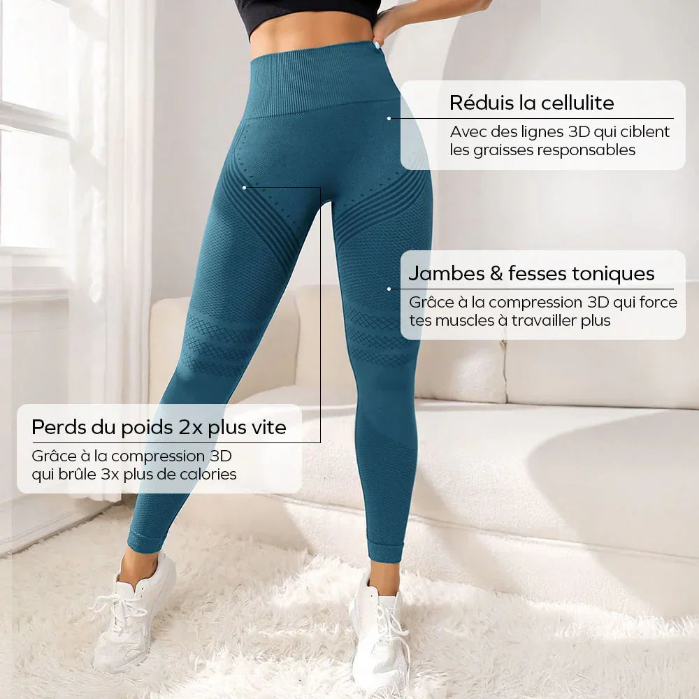 Legging 3D | Peacock Green