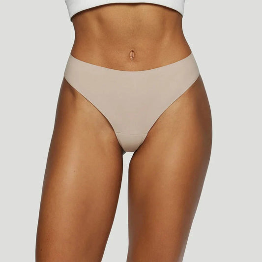 Tanga taille mi-haute nude (Lot de 3)