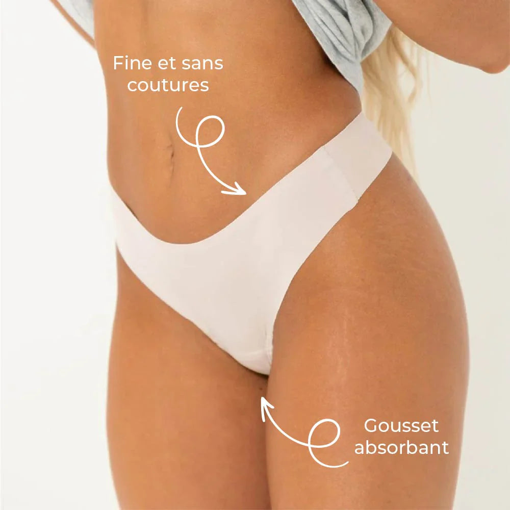 Tanga taille mi-haute marron (Lot de 3)