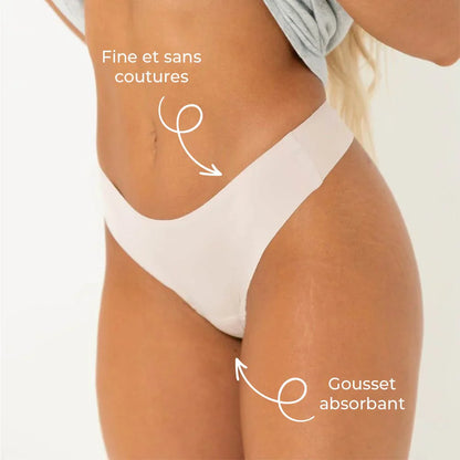 Tanga taille mi-haute marron (Lot de 3)